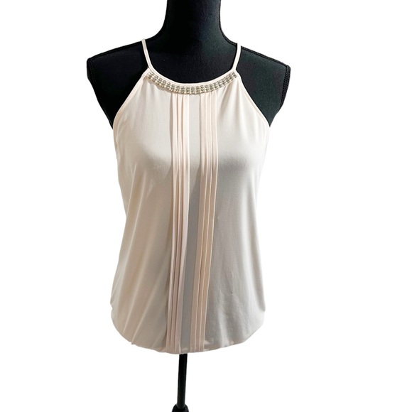 Express Factory Small Pink Halter Embellished Neckline Strapless Top - Picture 2 of 11